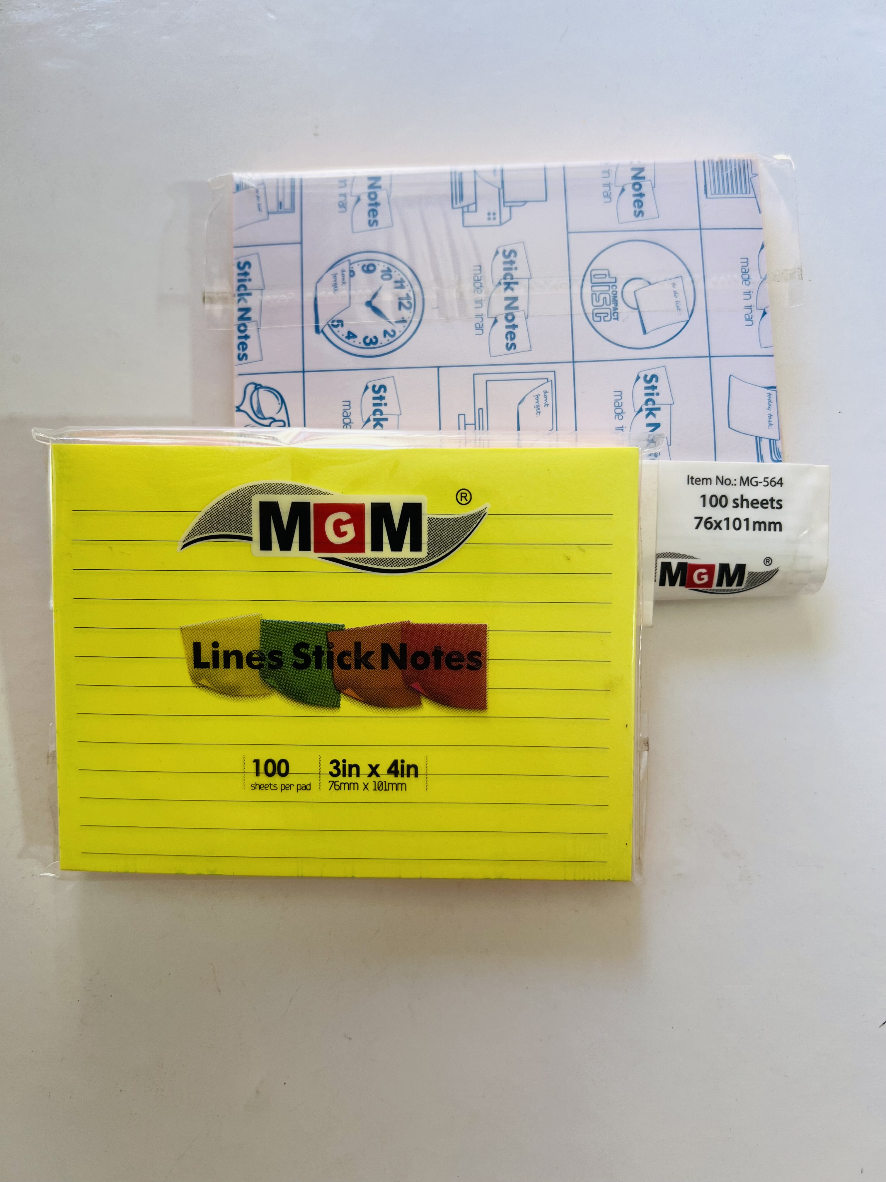 پستیت خط دار سایز ۷۶در۷۶۱۰۰برگیمارک MGM
