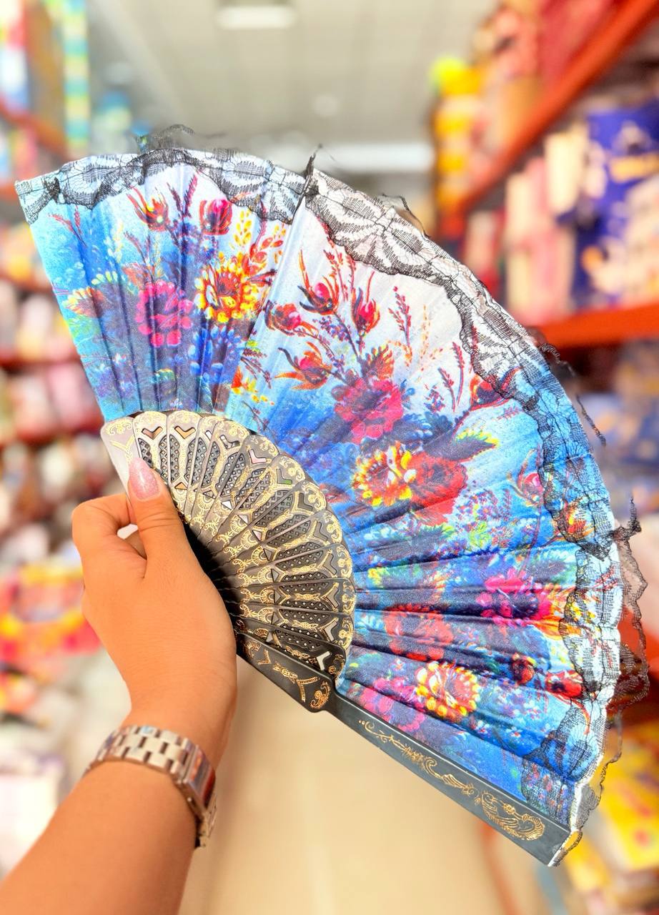 بادبزن دستی در رنگ های متنوع - ارسال بصورت رندمی موجوددرفروشگاه
