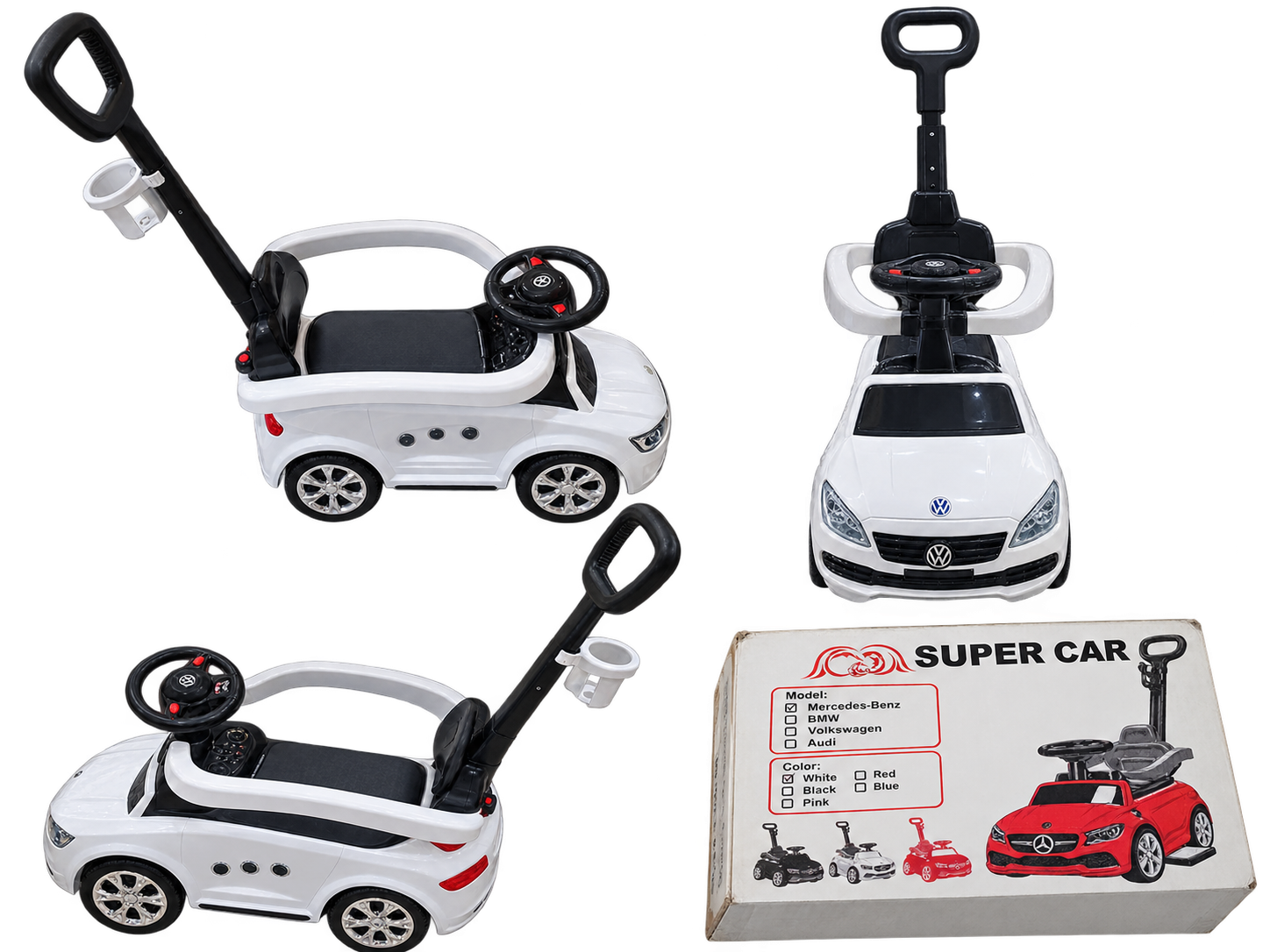 ماشین چهار چرخ کودک طرح فولکس‌واگن (Volks wagen) Super Car