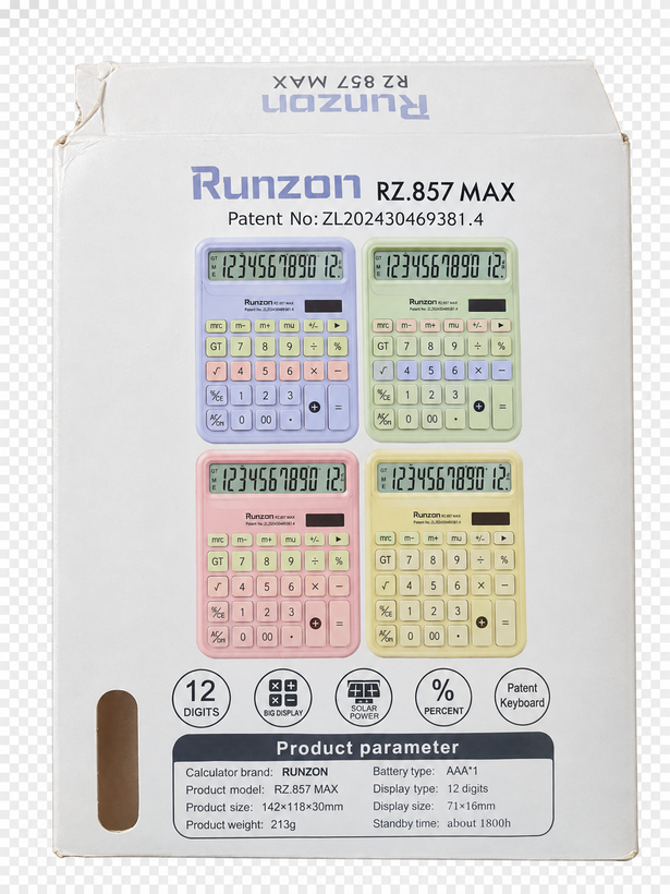 ماشین حساب مدل دکمه کیبوردی رانزن طرح Rz.857 MAX