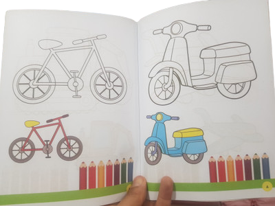 کتاب مدادرنگی خیلی قشنگی(وسایل نقلیه)