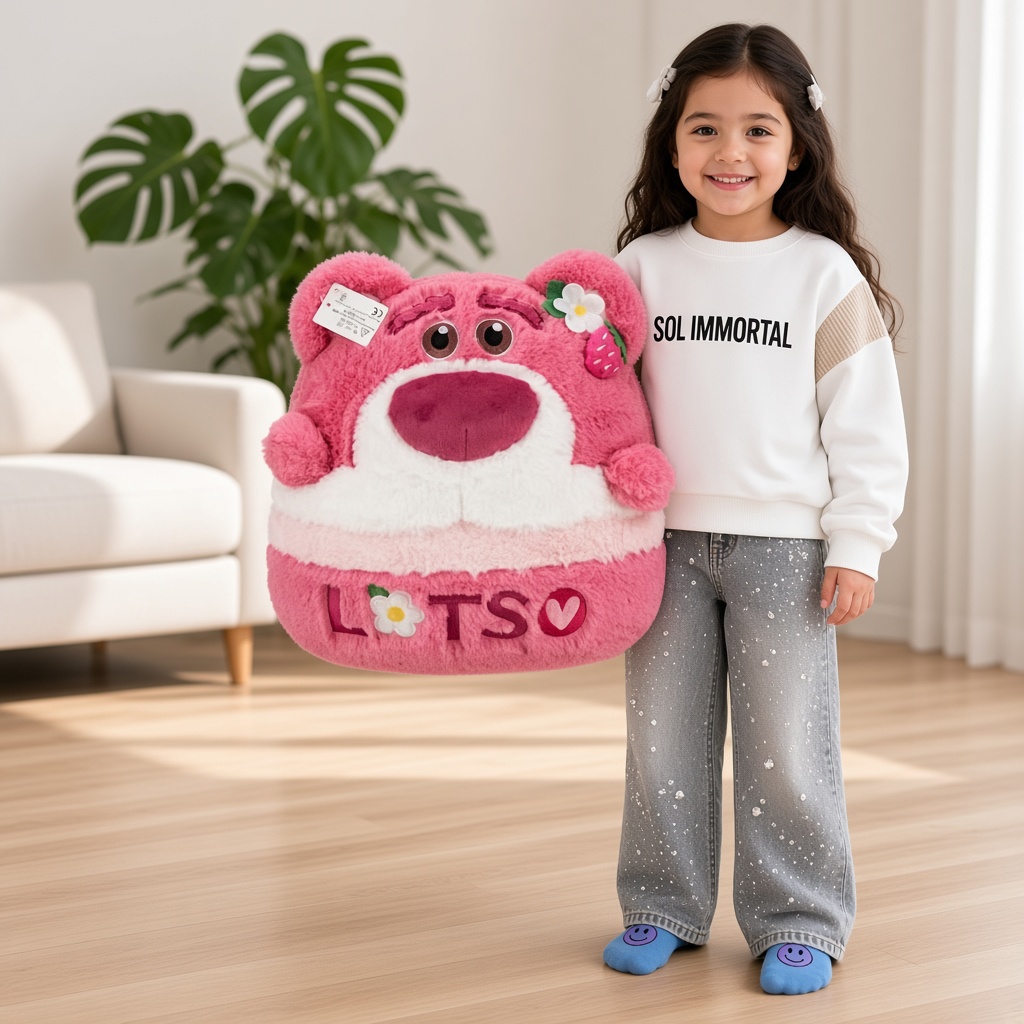 عروسک خرس پتو دارسایز۳۵سانتی