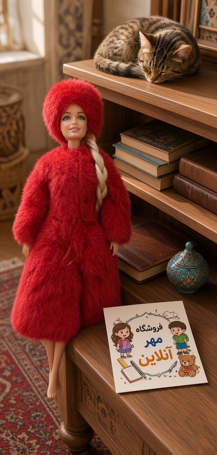 عروسک باربی لباس خزپوش