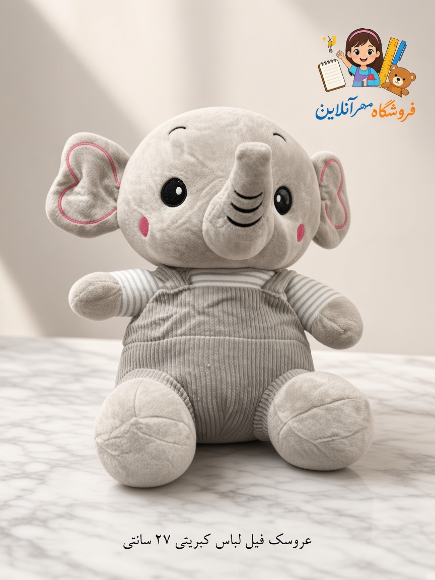 عروسک فیل لباس کبریتی ۲۷سانتی